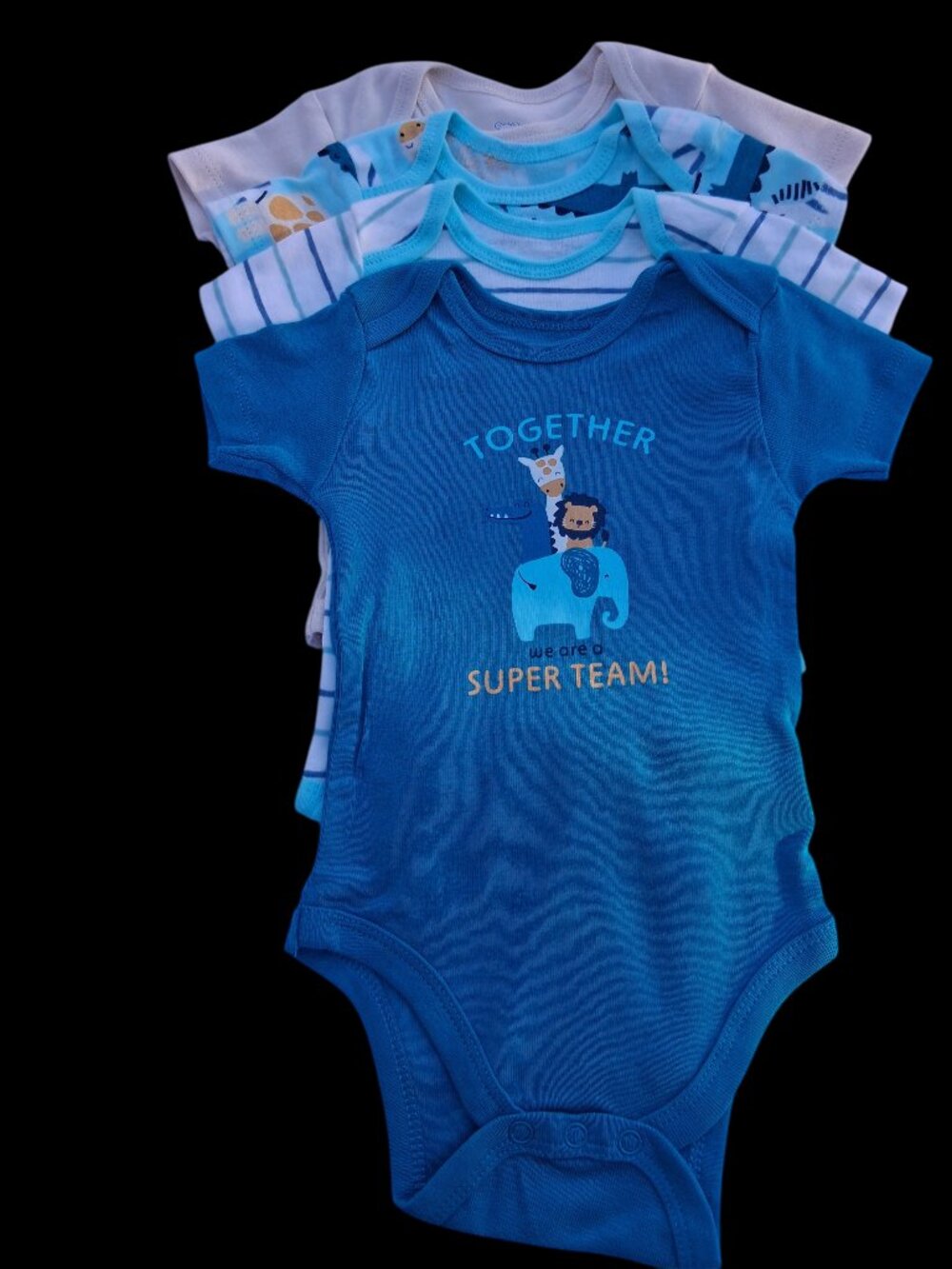 Koala Baby 4-Pack Safari Animal Bodysuits Size 6-9M NWT